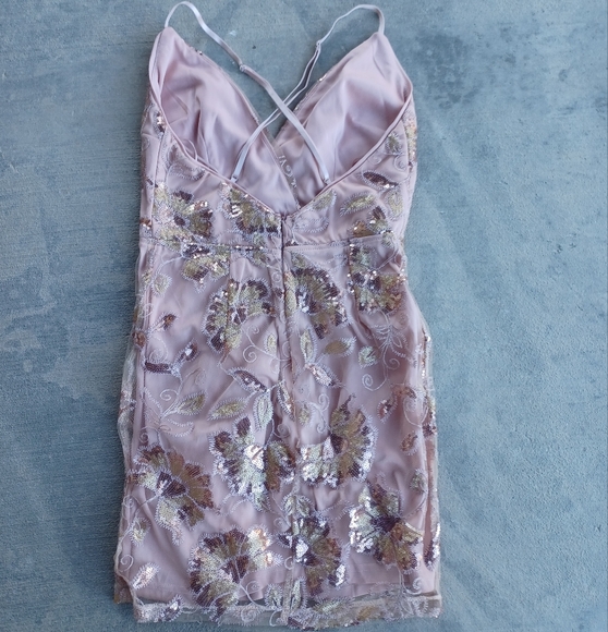 Maniju Sequin Mini Wrap Short Dress - Picture 2 of 9